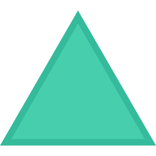 Icono Triángulo verde agua